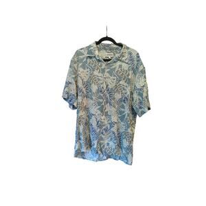 Campia Moda Blue Floral Hawaiian Shirt Men’s Size XL | 100% Rayon Aloha